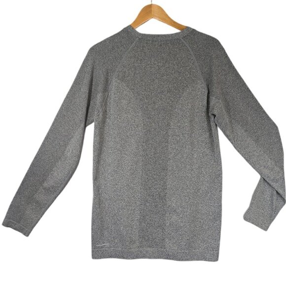 Reebok Speedwick Activewear Top Mens Medium Stretch Long Sleeve Gray Seamless - Picture 4 of 8